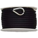 【中古】【輸入品・未使用】US Ropes ナイロンダブル編みアンカーライン 3/8インチ x 100フィート ブラック