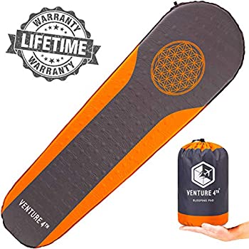 yÁzyAiEgpzVENTURE 4TH Sleeping Pad for Camping - No Pump or Lung Power Required - Warm%J}% Quiet and Supportive Bedroll for a Comfortable Night'