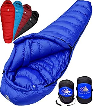 yÁzyAiEgpzHyke & Byke Quandary 15 Degree F 650 Fill Power Hydrophobic Down Sleeping Bag with Allied LofTech Base - Ultra Lightweight 3 Season Men