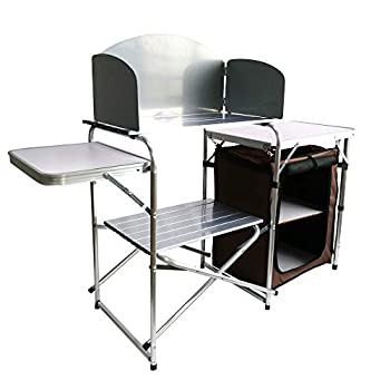 【中古】【輸入品・未使用】サンパーシー テーブル キッチン キャンプ 調理台 折りたたみ アウトドア [..