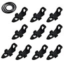【中古】【輸入品・未使用】(Black-10pcs) - JueDi Fishing Hook Keeper Fishing Rod Keeper with 3...