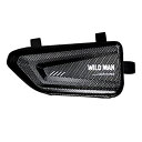 【中古】【輸入品・未使用】WILD MAN 防雨ハードシェルトライアングルバイクサドルバッグ 座席の下のフレーム ロードマウンテンサイクリング用（ブラック、E4）