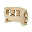 Gaiam リラックス マッサージボールローラー - 手持ち木製トータルボディマッサージャー 背中 首 足 ふくらはぎ 脚 腕用 | 深部組織マッサージャ