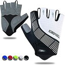 【中古】【輸入品・未使用】Souke スポーツ サイクリング バイクグローブ パッド入り ハーフフィンガー 自転車グローブ 衝撃吸収 滑り止め 通気性 MTB ...