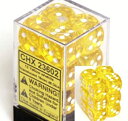 yÁzyAiEgpz[Chessex]Chessex Dice d6 Sets: Yellow with White Translucent 16mm Six Sided Die Block of Dice 23602 [sAi]