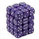 【中古】【輸入品 未使用】 Chessex Chessex Purple with White Spots Opaque 12mm 6 Sided Dice 36 in Box 25807 並行輸入品