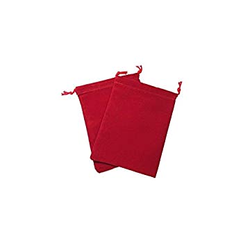 ホビー, その他 Chessex Dice: Velour Dice Bag Large (5 x 7) - RED - Holds Approximately 90-100 Dice by Chessex 