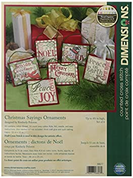 【中古】【輸入品 未使用】Christmas Sayings Ornaments Counted Cross Stitch Kit-Up To 4 ダブルクォーテ Tall 14 Count Set Of 6 (並行輸入品)