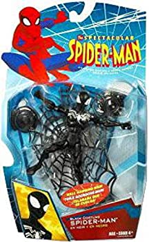 【中古】【輸入品・未使用】Spectacular Spider-Man Animated Action Figure Black Spider-Man (Includes Wall Hanging Web)