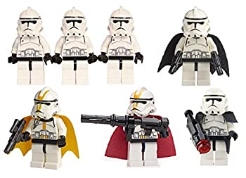 šۡ͢ʡ̤ѡLEGO Star Wars Clone Trooper Trio%% Red%% White and Yellow with Guns from 7655