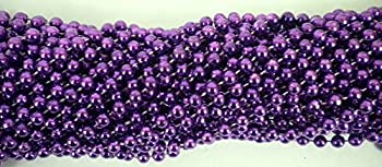 šۡ͢ʡ̤ѡ[ޥǥӡ]Mardi Gras beads 33 Inch 07mm Round Metallic Purple 6 Dozen 6D733PUR [¹͢]