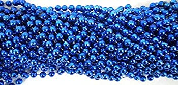 šۡ͢ʡ̤ѡ[ޥǥӡ]Mardi Gras beads 33 inch 07mm Round Metallic Royal Blue 6 Dozen 6D733RB [¹͢]