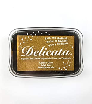 šۡ͢ʡ̤ѡDelicata Non-Tarnishing Gold Full Size Ink Pad-Golden Gli...