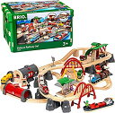 【中古】【輸入品・未使用】BRIO ( ブリオ ) WORLD レール&ロードデラックスセット 対象年齢 3歳~ ( 電車 おもちゃ 木製 レール ) 33052