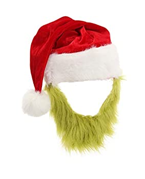 yÁzyAiEgpzDr. Seuss Grinch Hat with Beard rA[hlpƃhN^[X[XO`nbgnEBNX}XOne-Size