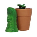 【中古】【輸入品・未使用】Salt & Pepper Shakers Set - GREEN THUMB New Ceramic Kitchen Gifts 9...