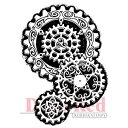 【中古】【輸入品・未使用】Deep Red Cling Stamp 2%ダブルクォーテ%X3%ダブルクォーテ%-Steampunk Gears (並行輸入品)