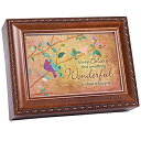 【中古】【輸入品・未使用】常に信じリッチ木目調仕上げ音楽ジュエリーボックス???Plays Wonderful World|詳細画像