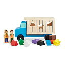 【中古】【輸入品・未使用】Melissa & Doug shape-sorting木製Dump Truck Toy with 9カラフルShapes and 2?figures再生