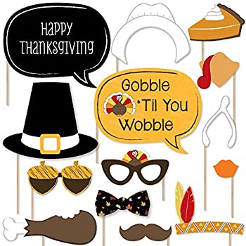 【中古】【輸入品 未使用】Give Thanks - Thanksgiving Photo Booth Props Kit - 20 Count