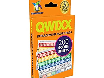 Gamewright Qwixx%カンマ% Replacement Score Cards Action Game 1201-1 