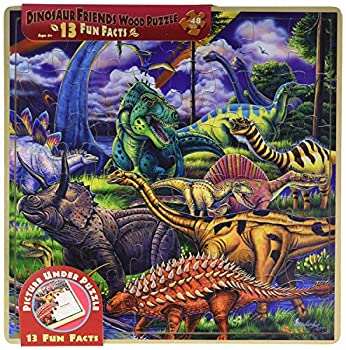 【中古】【輸入品・未使用】MasterPieces / Fun Facts 48-Piece Wood Puzzle%カンマ% Dinosaur Friends [並行輸入品]