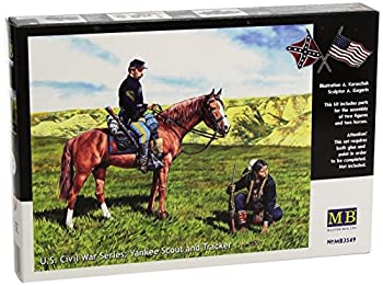 【中古】【輸入品・未使用】Master Box Civil War Yankee Scout and Indian Tracker with Horses Figure Model Building Kits (1:35 Scale) [並行輸入品]