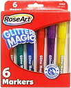 【中古】【輸入品・未使用】RoseArt Glitter Magic Markers%カンマ% 6-Count%カンマ% Assorted Colors%カンマ% Packaging May Vary (CYB78) [並行輸入品]