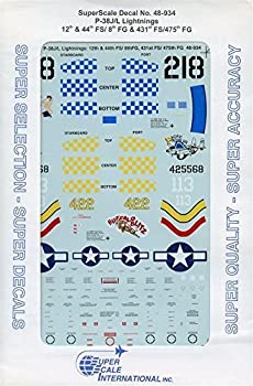 Super Scale Decals 1:48 P-38J/L Lightnings 12th 44th FS/8th FG 431st FS 48-934** by Super Scale Decals 