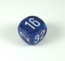 【中古】【輸入品・未使用】Blue 30mm Doubling Cube (1 Dice) by Koplow Games [並行輸入品]