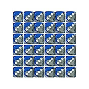 šۡ͢ʡ̤ѡChessex Dice d6 Sets: Gemini Blue & Steel with White - 16...