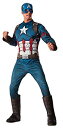 【中古】【輸入品・未使用】マーベル キャプテンアメリカ デラックス コスチューム メンズ 165cm-175cm