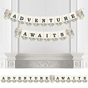 【中古】【輸入品・未使用】World Awaits - Travel Themed Party Bunting Banner - Map Party Decor...