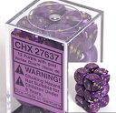 【中古】【輸入品・未使用】Chessex Dice d6 Sets: Vortex Purple with Gold - 16mm Six Sided Die (12) Block of Dice [並行輸入品]