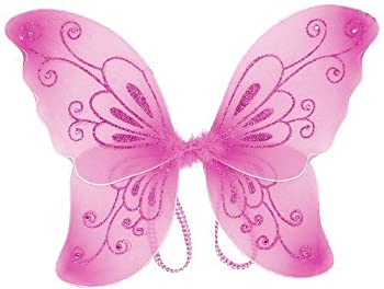 【中古】【輸入品 未使用】Girls Sparkling Fairy Wings (Pink カンマ One Size) 並行輸入品