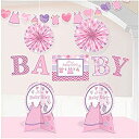 【中古】【輸入品 未使用】Amscan Delightful Shower with Love Girl Room Decorating Kit Baby Shower Party Decorations (10 Piece) カンマ 14 ダブルクォーテ カンマ Pink/White
