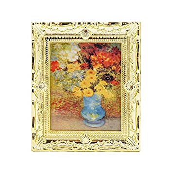 【中古】【輸入品・未使用】Odoria 1/12 ミニチュア 絵画 ゴールデン 額縁 ドールハウス 小物 [並行輸入品]のサムネイル