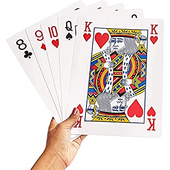 šۡ͢ʡ̤ѡ[Juvale]Juvale Super Big Giant Jumbo Playing Cards Full Deck Huge Standard Print Novelty Poker Index Playing Cards 8 x 11 inches [¹
