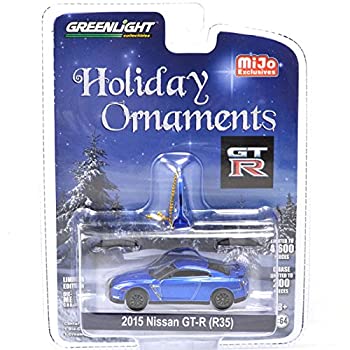 【中古】【輸入品・未使用】GREENLIGHT 1:64SCALE LIMITED EDITION!! %ダブルクォーテ%HOLIDAY ORNAMENTS - 2015 NISSAN GT-R (R35)%ダブルクォーテ%(BLUE) グリーンライト 1：64スケ