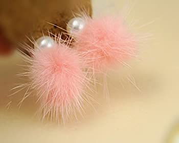 【中古】【輸入品・未使用】★miyahime★ファーとパールのふわふわピアス miyahimeオリジナルピアスとセット♪ キラキラ フラワー 花柄 ラインスト...