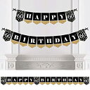 【中古】【輸入品 未使用】Adult 60th Birthday - Gold - Birthday Party Bunting Banner - Gold Party Decorations - Happy Birthday