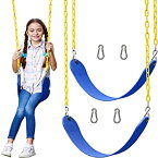 【中古】【輸入品・未使用】Jungle Gym Kingdom 2 Pack Swings Seats Heavy Duty 66%ダブルクォーテ% Chain Plastic Coated - Playground Swing Set Accessories Replacement Sna