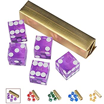 【中古】【輸入品・未使用】GSE Games & Sports Expert ポーカークラップス 19mm シリアル化カジノダイス (パープル)