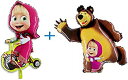 【中古】【輸入品 未使用】Must Have Set of Two Balloons Masha and the Bear カンマ for Party Supplies and Birthday Globos Masha y el Oso