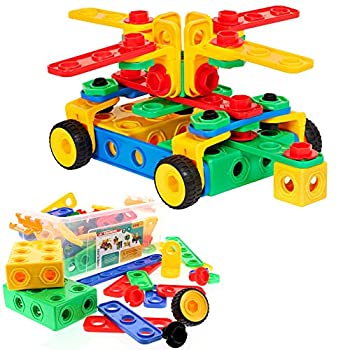 楽天ムジカ＆フェリーチェ楽天市場店【中古】【輸入品・未使用】ETI Toys STEM学習 172ピース オリジナル教育 建築 エンジニアリング ビルディングブロックセット 3 4 5歳以上 男の子&女の子 クリエイティブ 楽