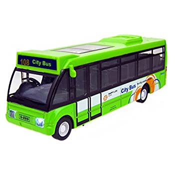 【中古】【輸入品・未使用】ライトとサウンド、グリーンと合金のミニ都市バスモデル