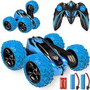 【中古】【輸入品・未使用】リモートコントロールカー 2.4GHz 電動レーススタントカー 両面360°回転 LEDヘッドライト RC 4WD 高速オフロード 3 4 5 6 7 8-12歳の男の子用お