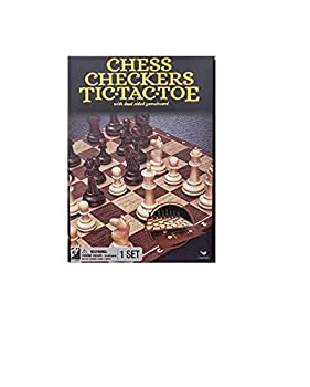 【中古】【輸入品 未使用】Chess Checkers Tic Tac Toe 両面ゲームボード付き