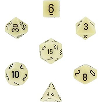 【中古】【輸入品 未使用】Chessex CHX25400 Dice-Opaque Ivory/Black Set カンマ Multicolor 並行輸入品