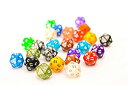 yÁzyAiEgpz25 Count Assorted Pack of 20 Sided Dice - Multi Colored Assortment of D20 Polyhedral Dice [sAi]